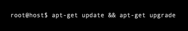 apt-get update && apt-get upgrade